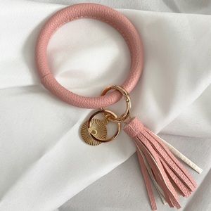 🔑 PINK TASSEL BRACELET KEYCHAIN